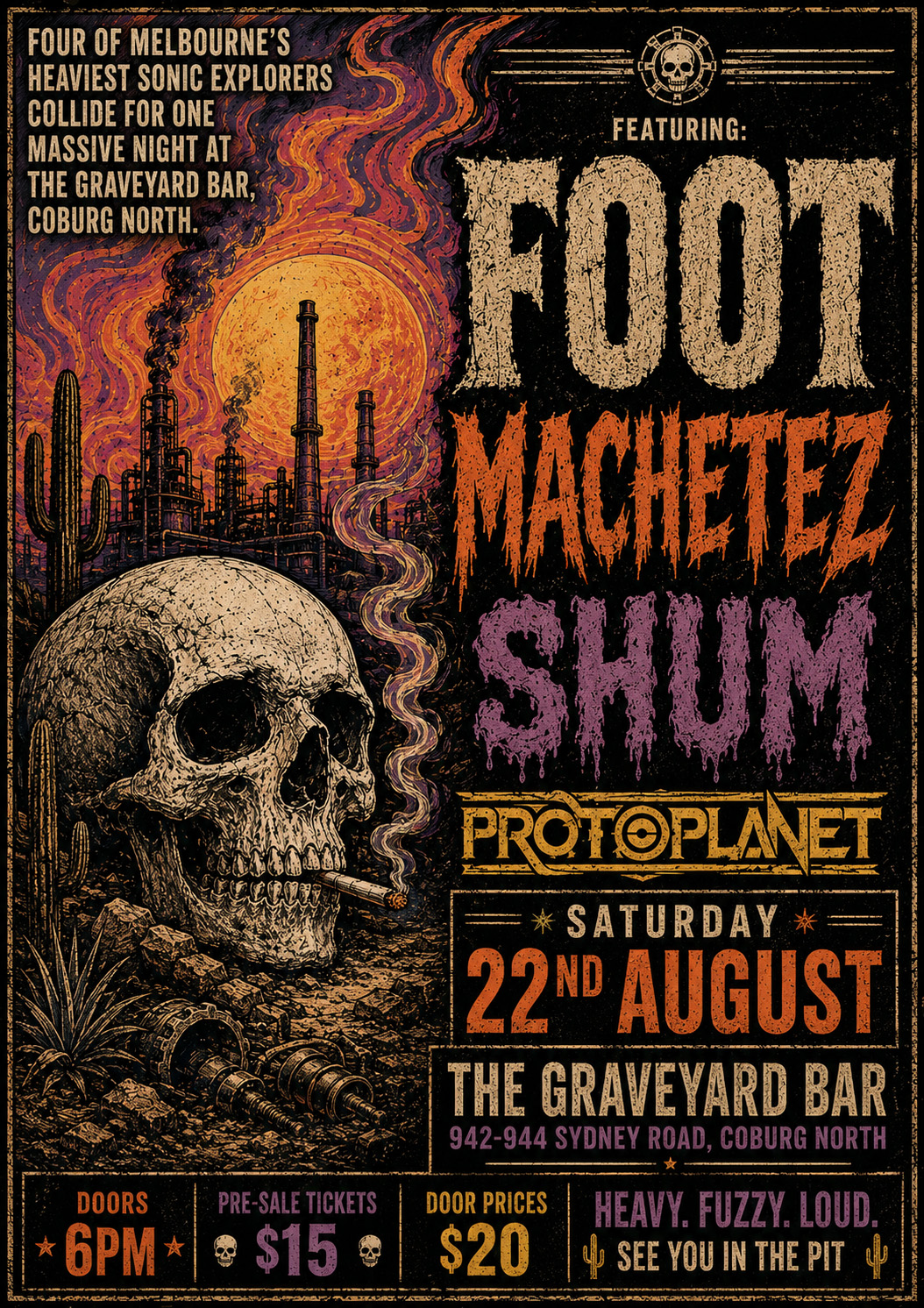 Smoke em if you got em - Foot, Machetez + Guests at The Graveyard Bar