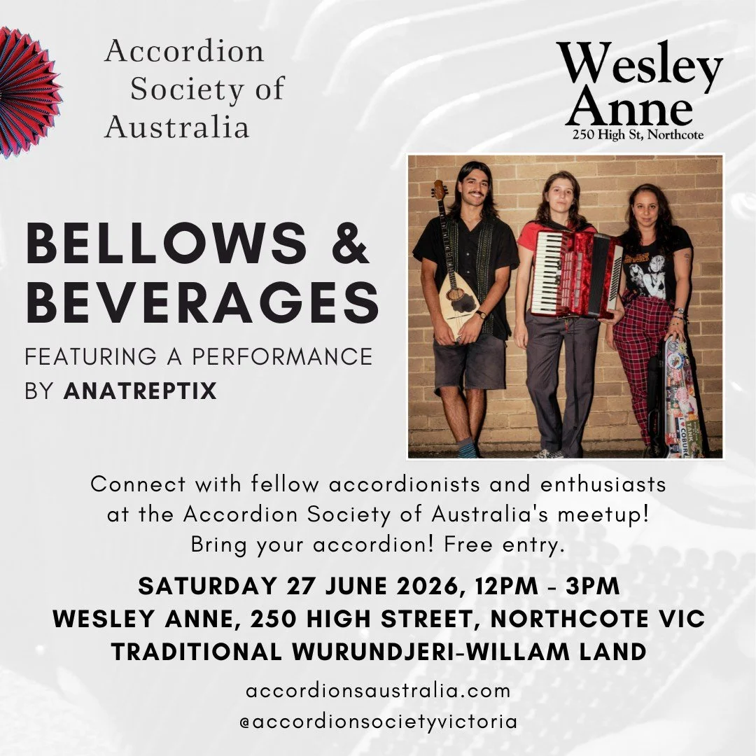 Accordion society Bellows and Bevs at Wesley Anne