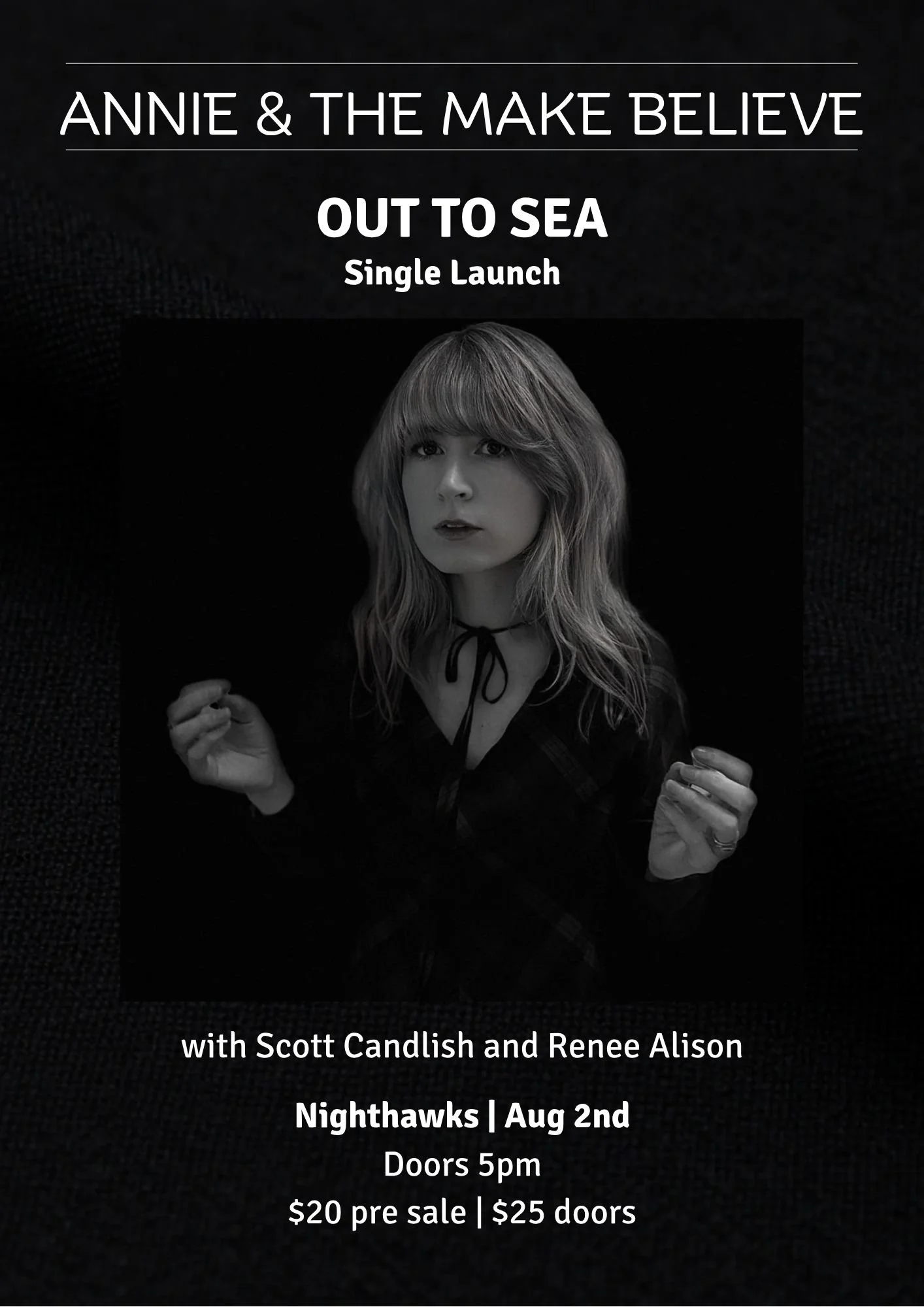 Annie & The Make Believe Out To Sea Single Launch Gig at Nighthawks