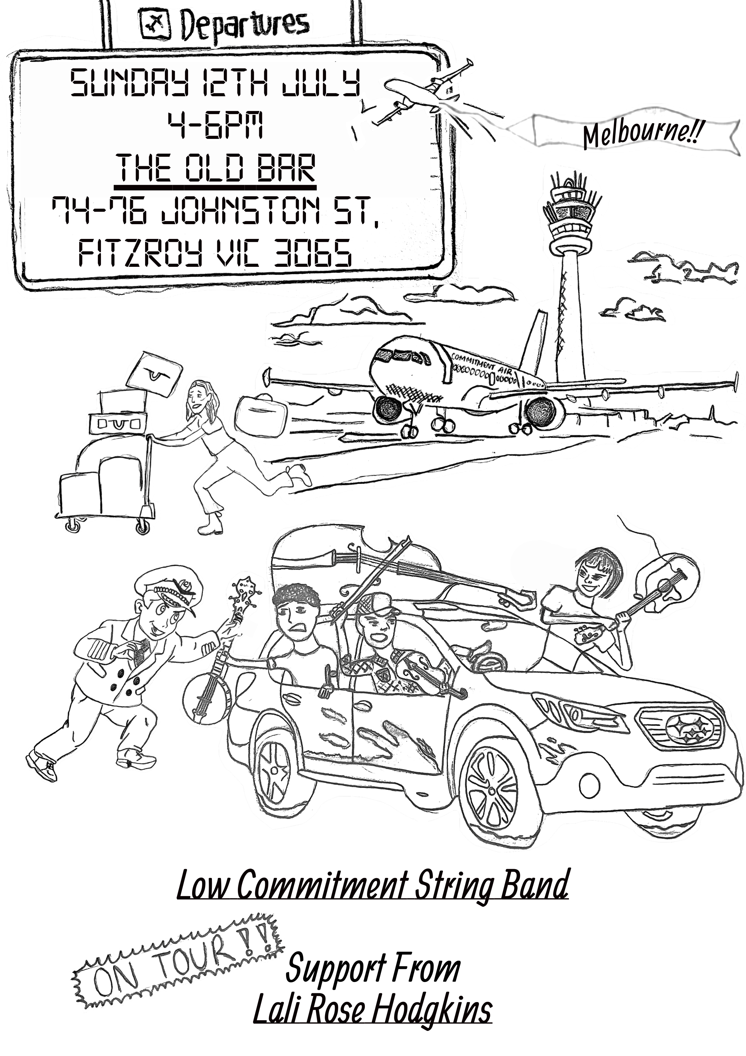 FREE ENTRY ARVO SHOW w/ LOW COMMITMENT STRING BAND + LALI ROSE HODGKINS at The Old Bar