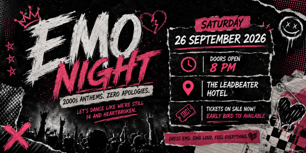 2000s EMO NIGHT at The Leadbeater Hotel