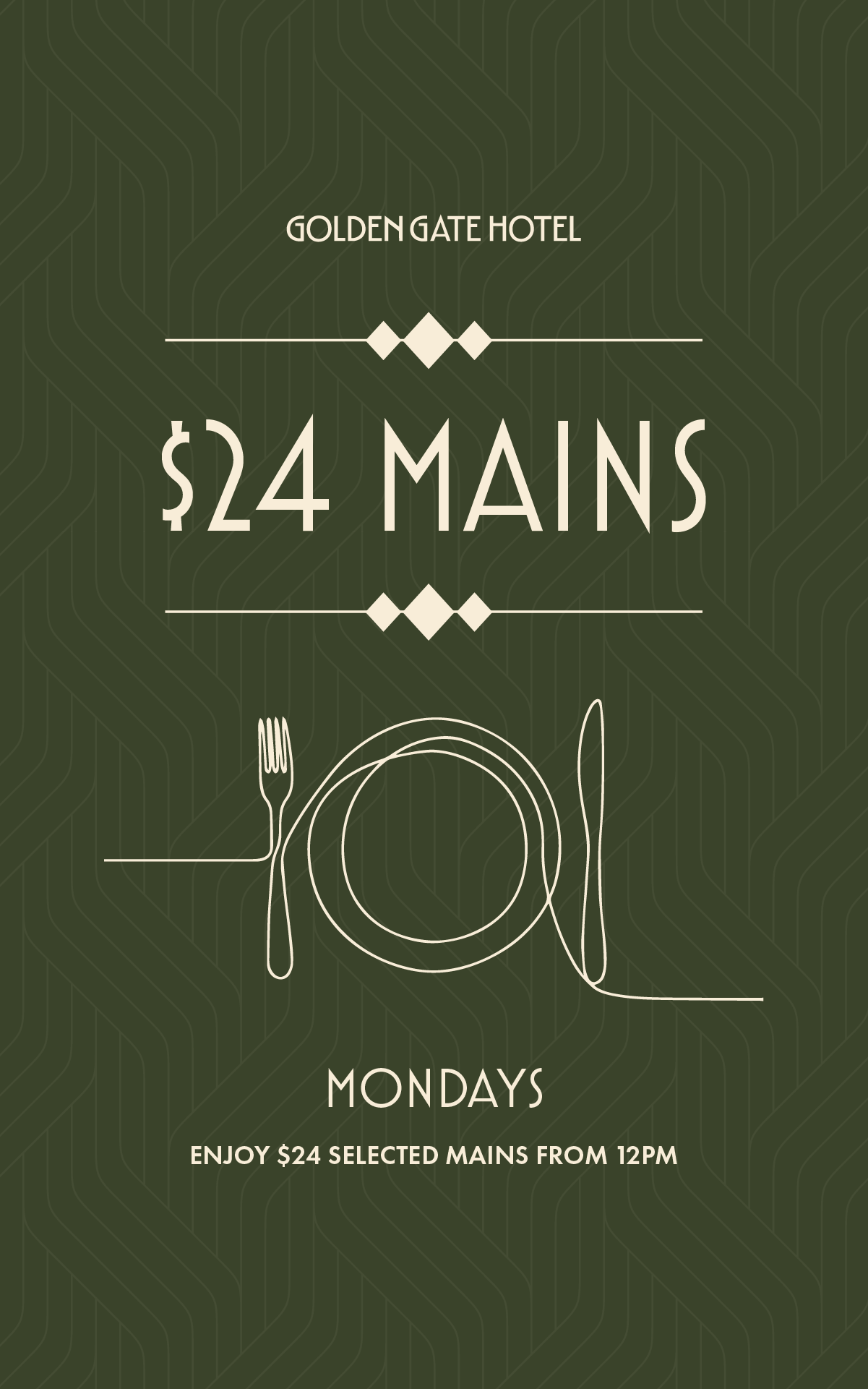 Monday Mains at Golden Gate Hotel