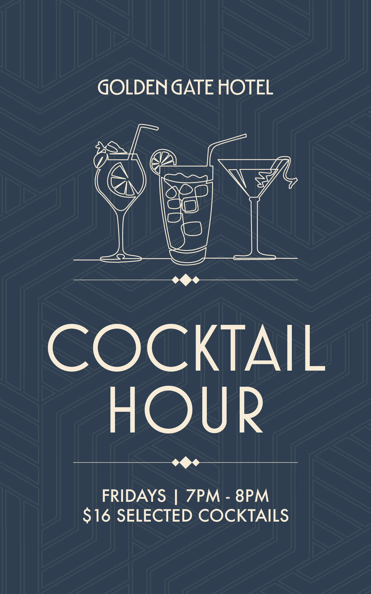 Cockail Hour at Golden Gate Hotel