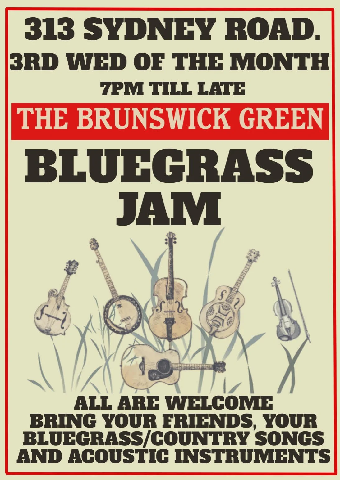 BLUEGRASS JAM NIGHT at The Brunswick Green