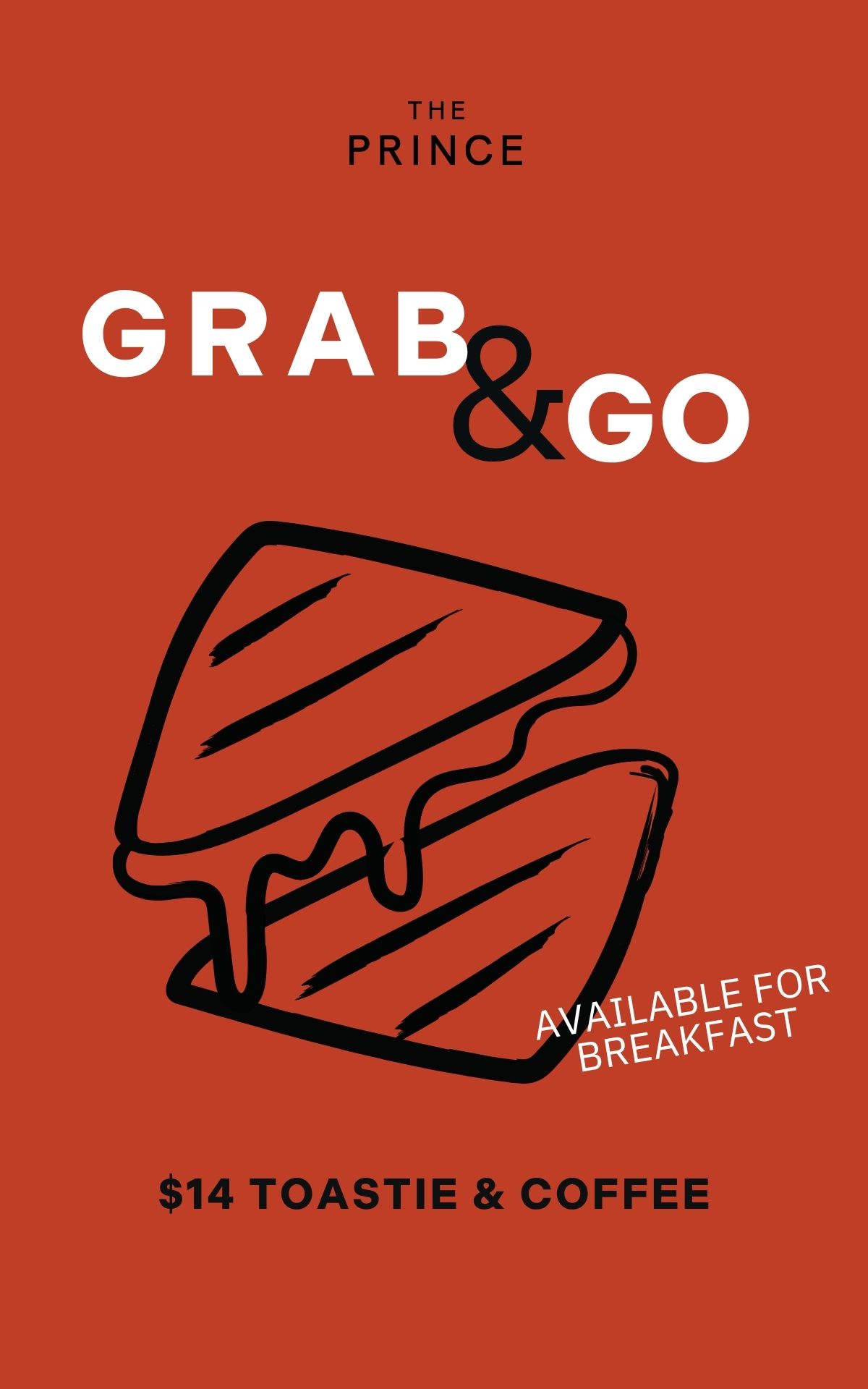 Daily Toastie & Coffee Special at Prince Bandroom