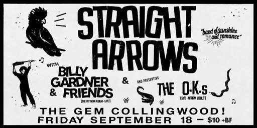 Straight Arrows at The Gem w/ Billy Gardner and Friends + The OK's