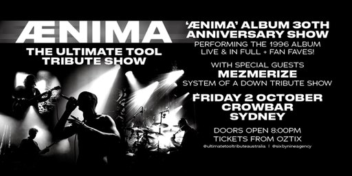 AENIMA - THE ULTIMATE TOOL TRIBUTE SHOW |"Ænima" 30th Anniversary Album Tribute