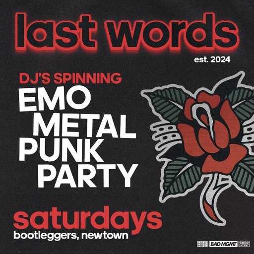 Last Words | Free Entry DJ's | Sydney Emo Night