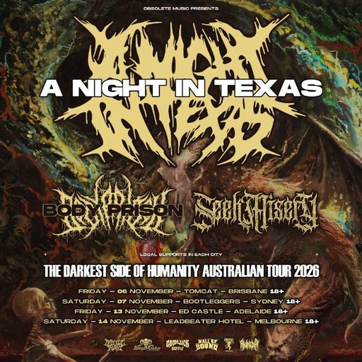 A Night In Texas "The Darkest Side Of Humanity" East Coast Tour