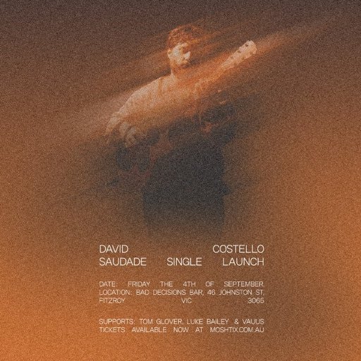 David Costello Saudade single launch