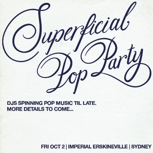 Superficial: Pop Party - Sydney