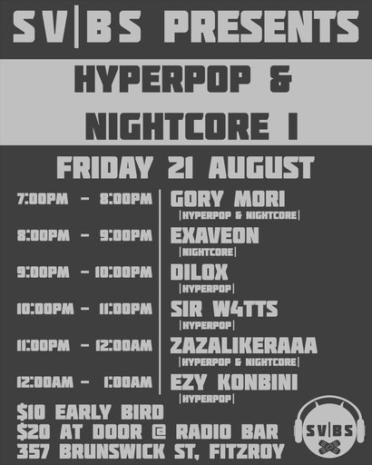 SV|BS presents Hyperpop & Nightcore I