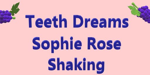 SHAKING (ACT/VIC) with TEETH DREAMS and SOPHIE ROSE
