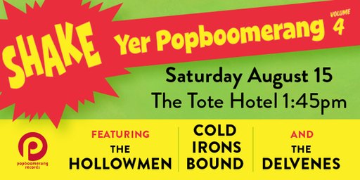 Shake Yer Popboomerang 4 compilation launch - feat. The Hollowmen