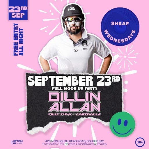 FULL MOON UV PARTY | SEPTEMBER 23rd 'w' DILLIN ALLAN