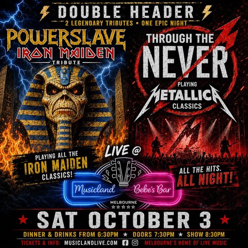 POWERSLAVE & THROUGH THE NEVER Double Header.