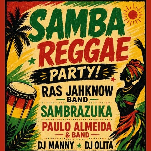 SAMBA REGGAE PARTY ft Ras Jahknow Band + Sambrazuka + Paulo Almeida & Ba