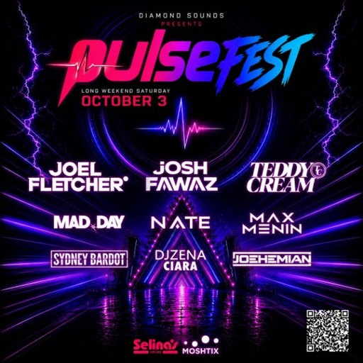 PulseFEST Music Festival FT. Joel Fletcher, Josh Fawaz, Teddy Cream, Mad Day & More October Long Weekend