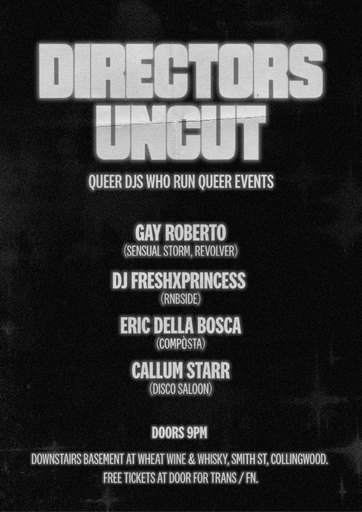 Directors Uncut: Queer DJs who run Queer Events