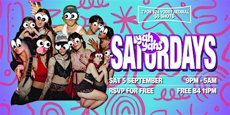 SATURDAY NIGHT PARTY AT YAH'S till 5AM SEPT 5