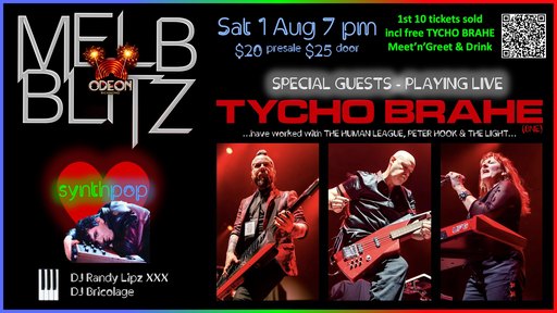 MELB BLITZ loves synthpop - TYCHO BRAHE playing live!