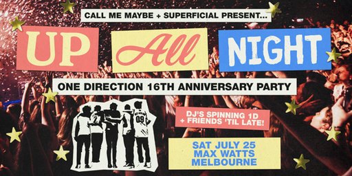 Up All Night: One Direction 16th Anniversary Party - Melbourne