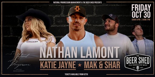 Nathan Lamont, Katie Jayne and Mak + Shar | Live at The Beer Shed